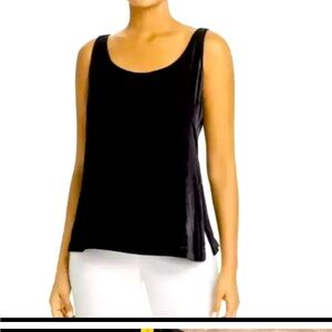 Eileen Fisher scoop neck silk velvet Tank